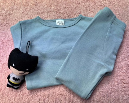 100% Merino Wool Base Layer in Sky Blue (Full Length Sleeve)